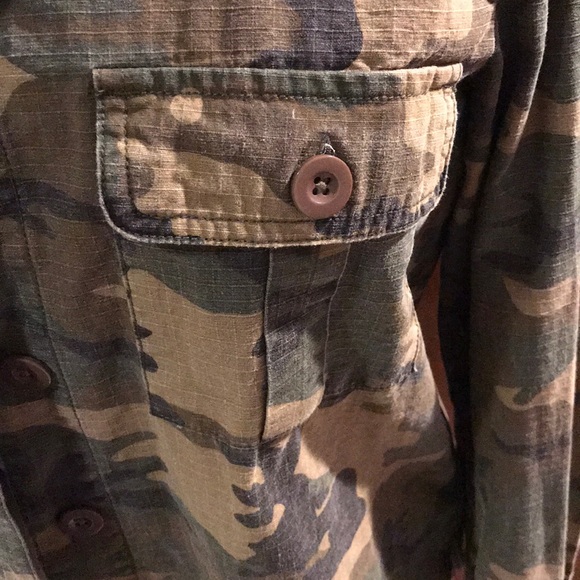 Sanctuary Camo Rip Stop Jacket 100% cotton Size M - Picture 5 of 9